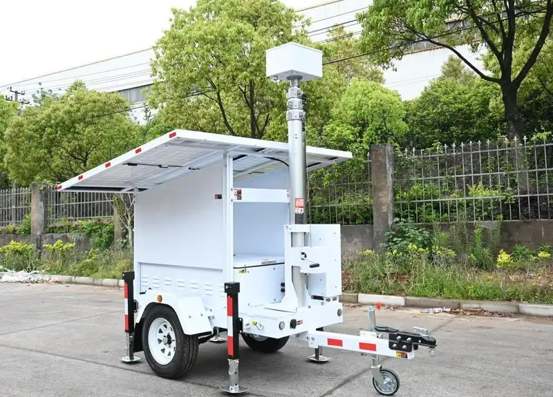 Electric 2 at Rear Optional 100W with Sensor BIGLUX Brand Portable Solar Array Trailer Supplier 4
