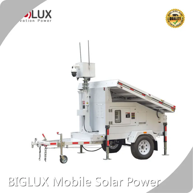 117kph Windproof 8.8 Hours 2 Portable Security Camera Towers 3kw Gasoline BIGLUX 1