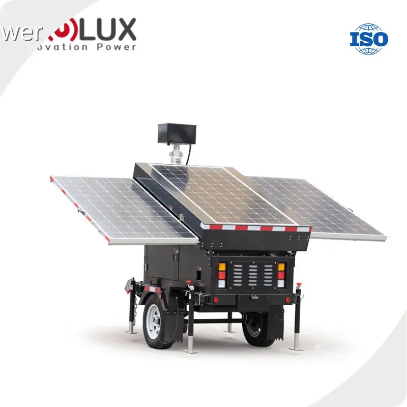 6 × 200Ah 117kph Windproof BIGLUX Brand Mobile CCTV Tower 1