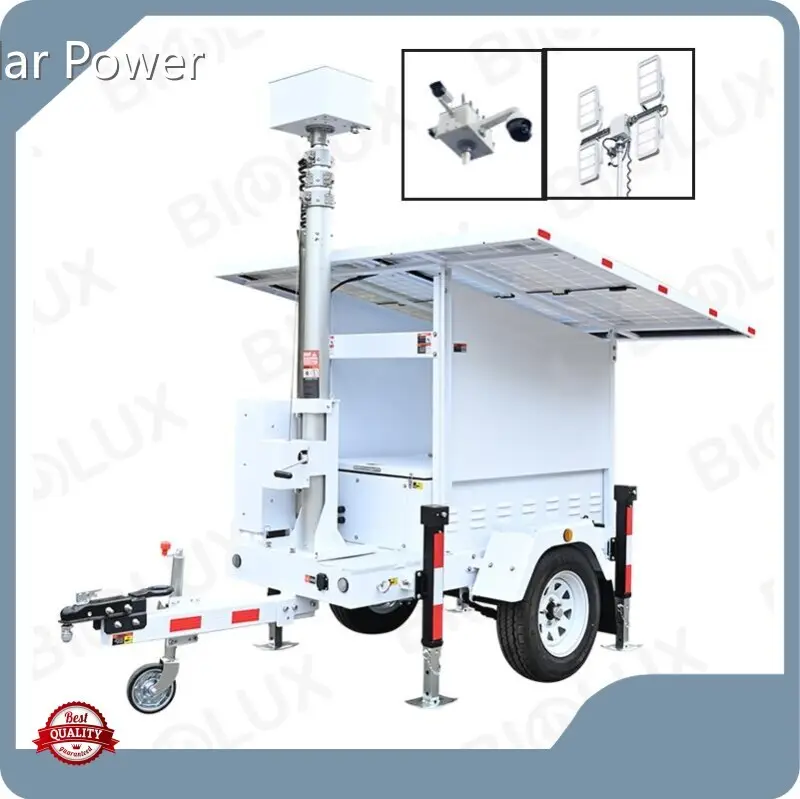 Hot US/EU/AU Standard Mobile Solar Security Trailer 8.8 Hours BIGLUX Brand 1