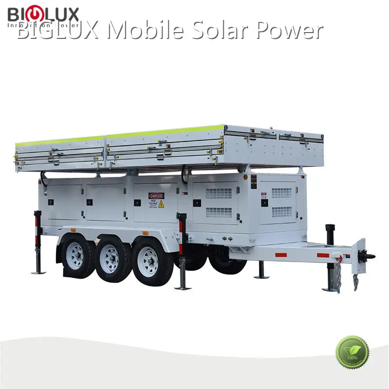 16*460w 4 × AC240V / AC120V 76800W·h BIGLUX Brand Mobile Solar Power Plant Supplier 1
