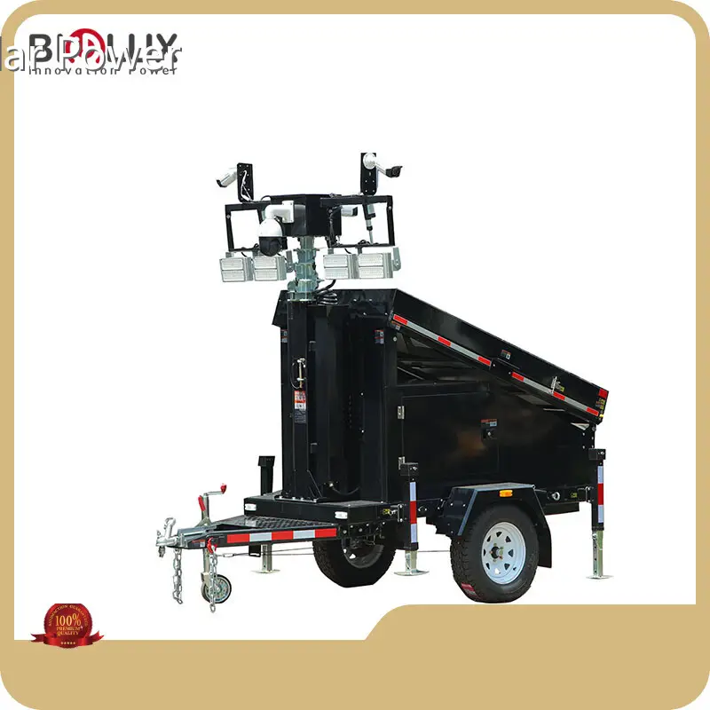 BIGLUX Brand 19200W·h GEL 2 at Rear Custom Mobile Solar Security Trailer 1
