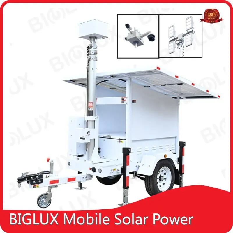 9600W·h 8.8 Hours 4 Days for 80W BIGLUX Brand Portable Surveillance Camera Tower Manufacture 1