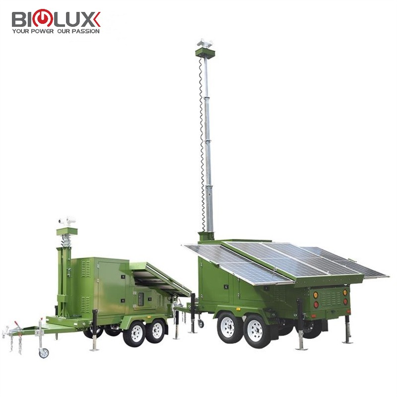 Wifi Remote Security Surveillance Camera Solar Trailer - BIGLUX