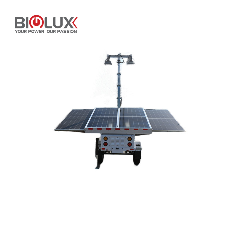 Solar Light tower 360 Mast Rotation Mobile LED Lighting Tower Trailer ...