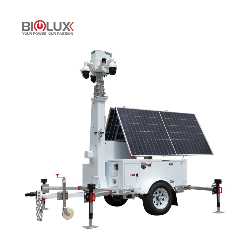 Mobile Solar CCTV Tower Mobile CCTV Tower Manufacturing 4