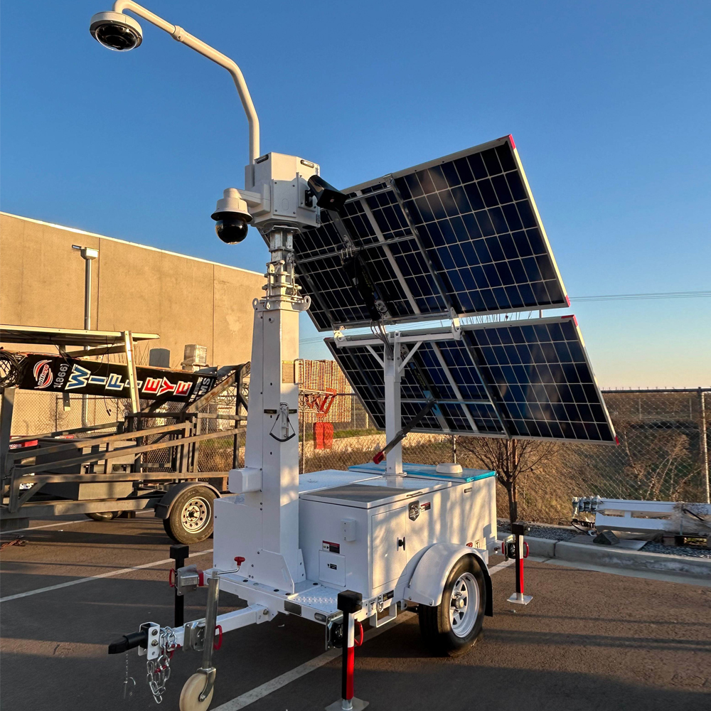 BIGLUX HiSOLO Mobile Solar Surveillance Trailer with 4M PTZ Cameras for ...