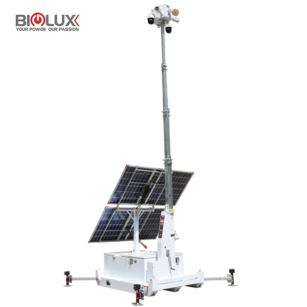 Portable CCTV Tower Mobile Solar CCTV Tower Wholesale - BIGLUX 2