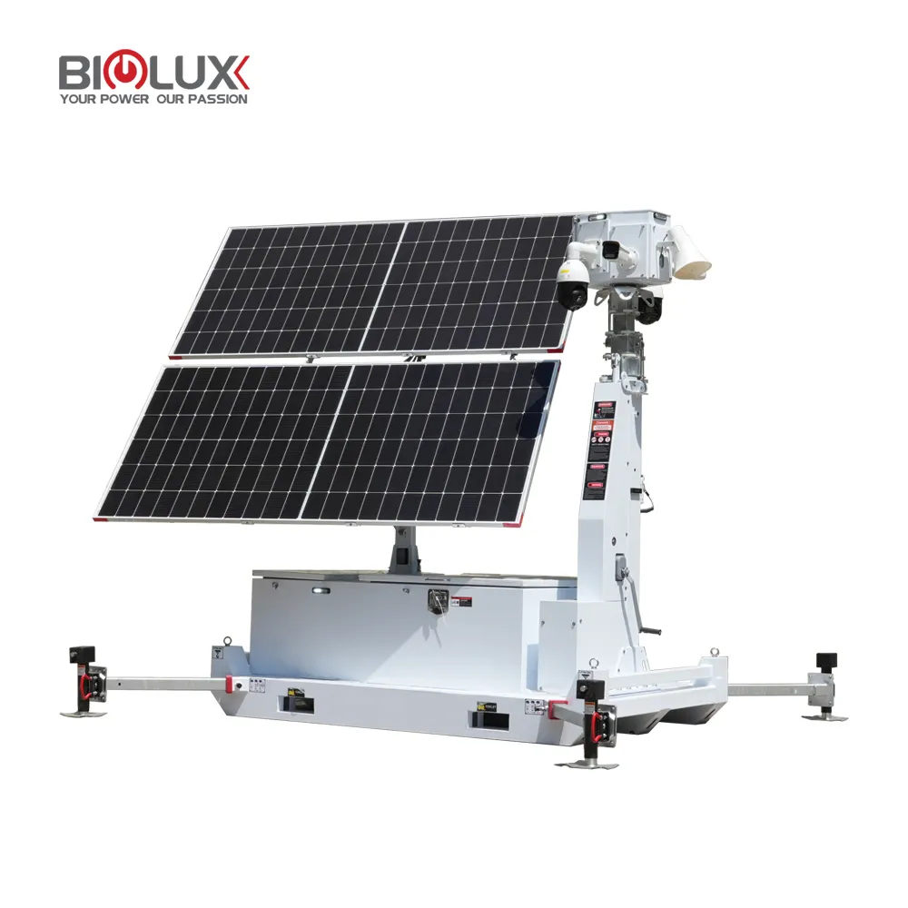 Portable CCTV Tower Mobile Solar CCTV Tower Wholesale - BIGLUX 4