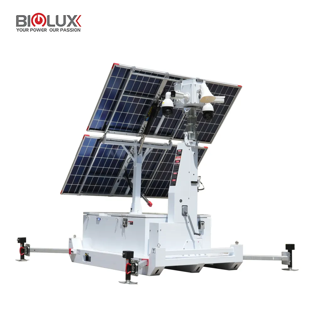 Portable CCTV Tower Mobile Solar CCTV Tower Wholesale - BIGLUX 3