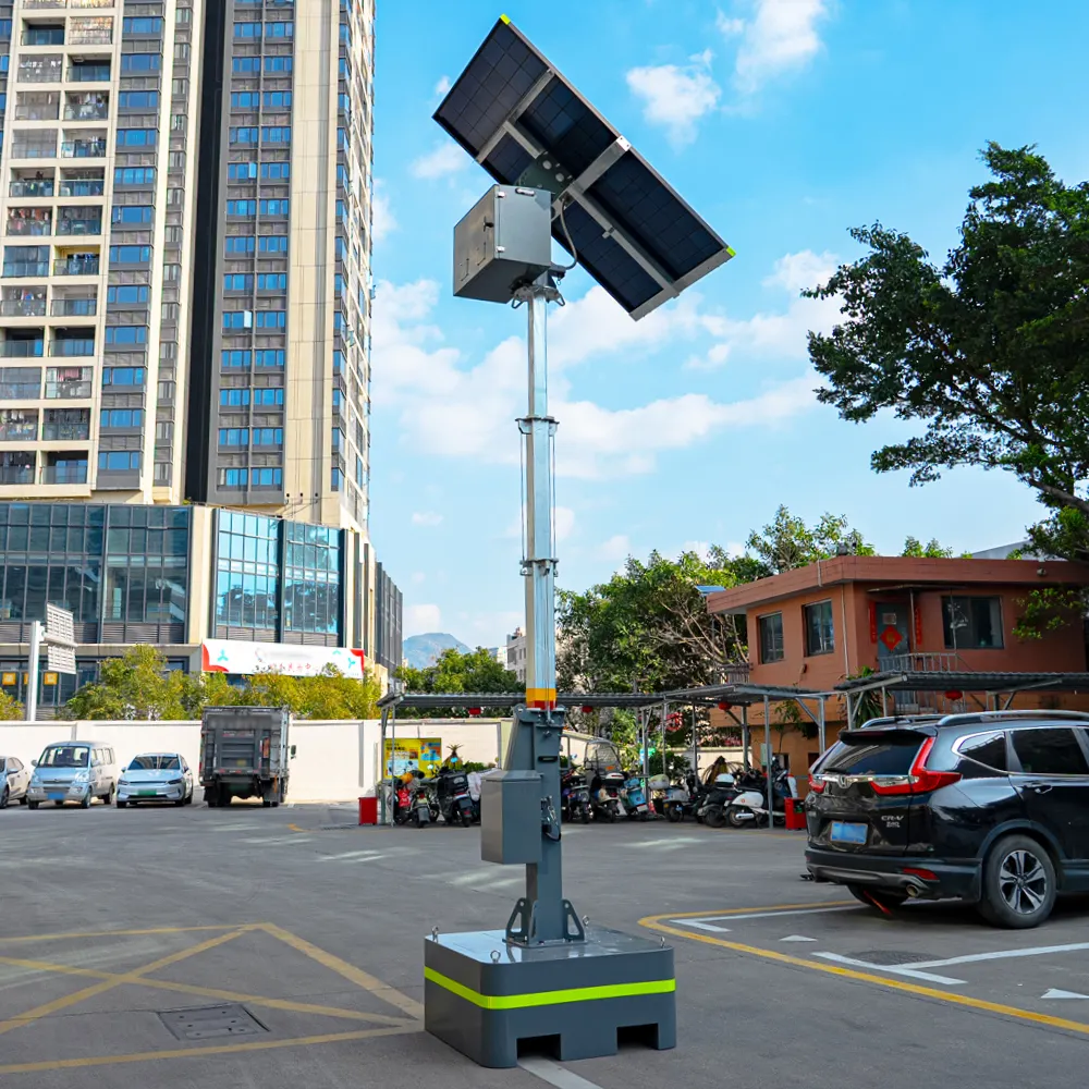 Mobile Solar CCTV Tower Solar Powered Cctv Tower for Defence with Custom Services 2