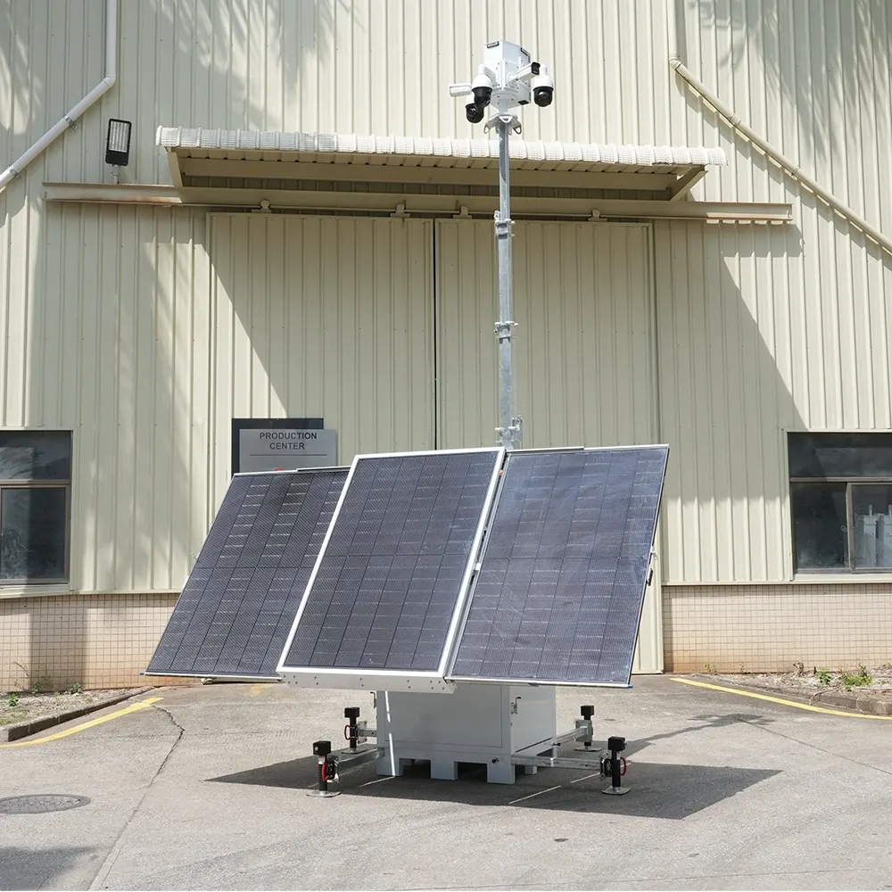 For Outdoor Parking Lot Mobile CCTV Tower by BIGLUX 5