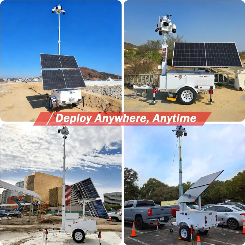 Solar Surveillance Camera Trailer