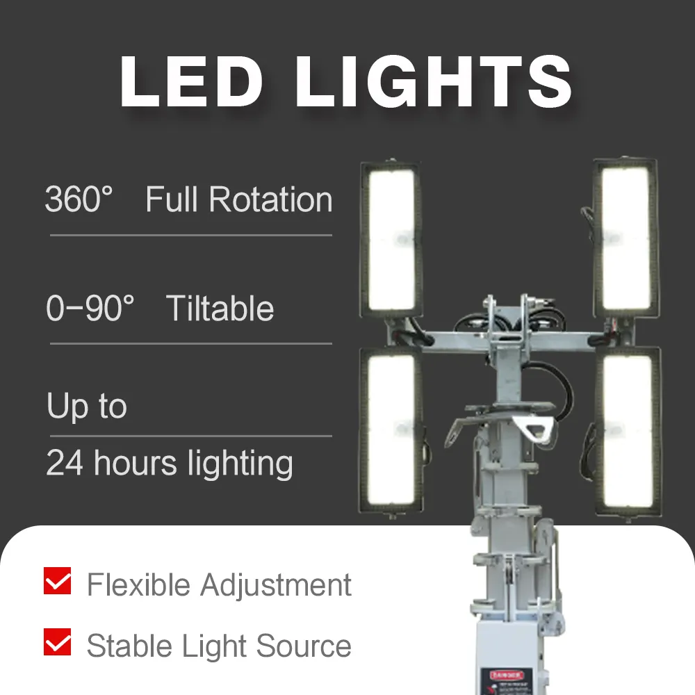 Mobile Solar Light Tower Mobile Lighting Tower for Sale for Mining & Oil Factory 3