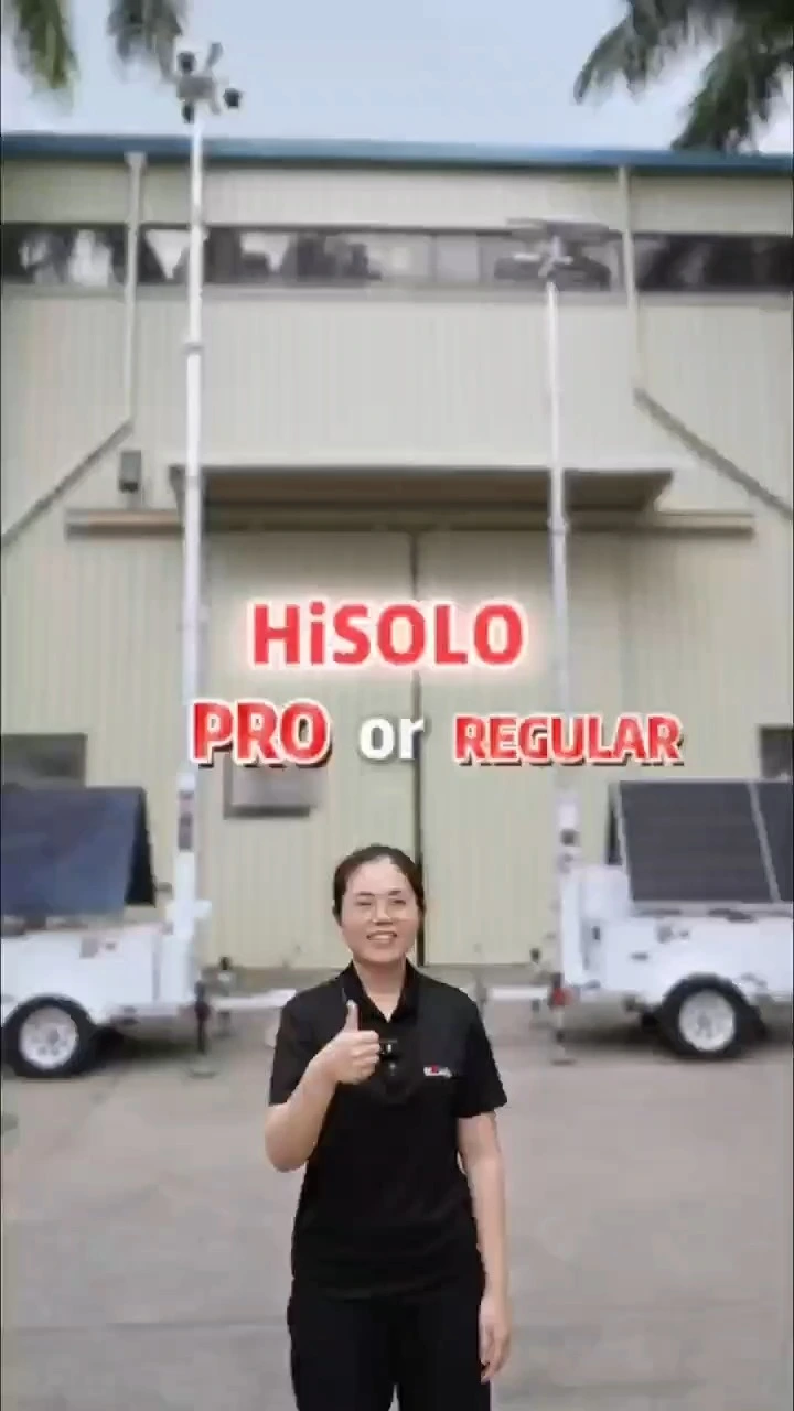 HiSOLO Mobiler CCTV-Turm mit Starlink 1