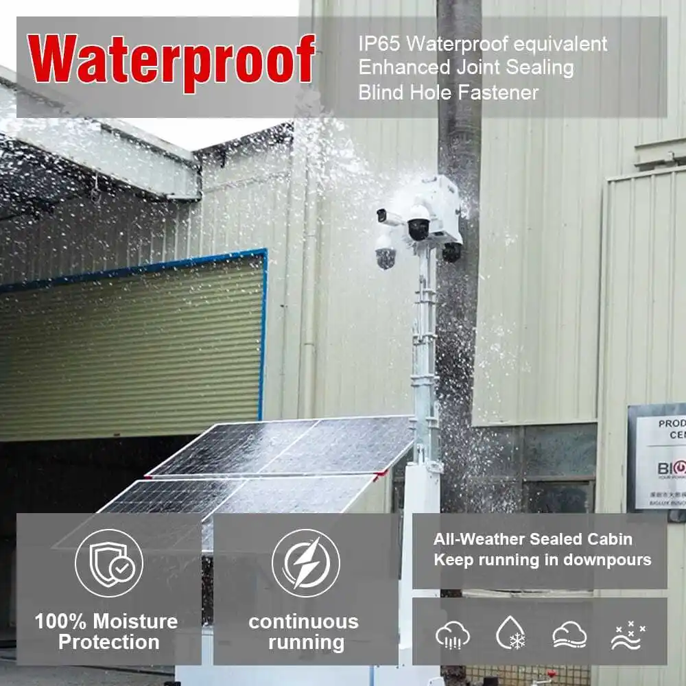 Mobile Camera Tower Mobile Solar CCTV Tower Wholesale - BIGLUX 6