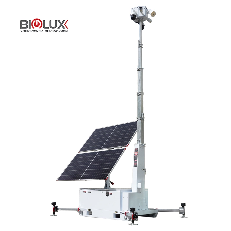 HiSKID Off-Grid Solar Cctv Tower With 9m Telescopic Mast For Outdoors 1