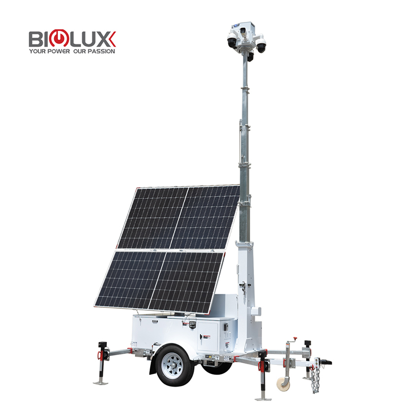 BIGLUX | Mobile Solar Surveillance Trailer with Security Camera