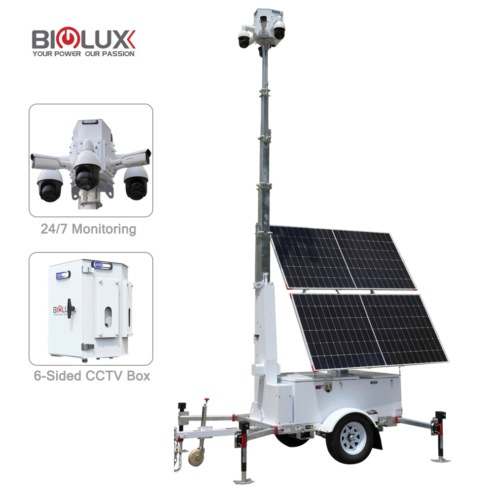 HiSOLO Mobile Solar Surveillance Trailer With Security Camera 1
