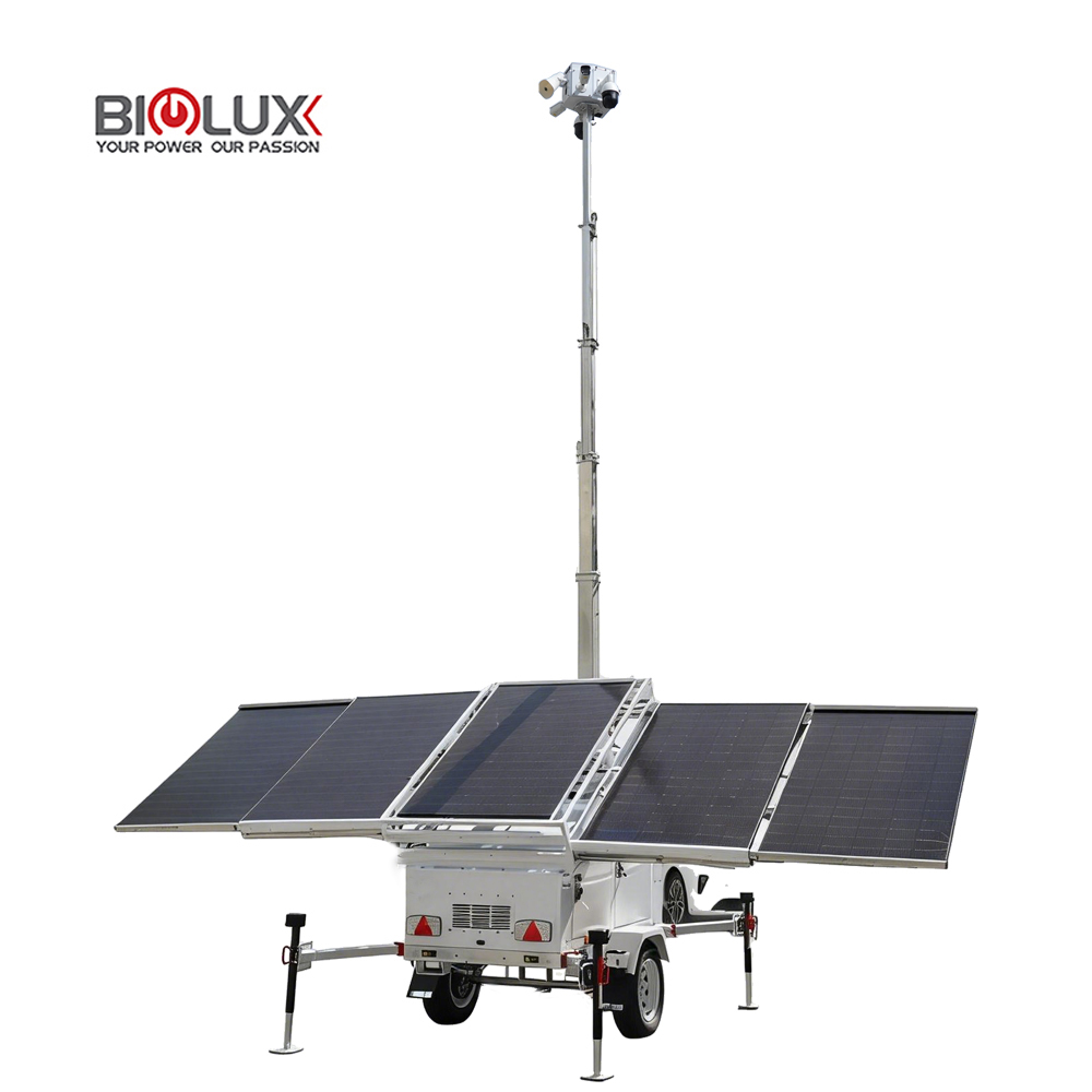 BIGLUX | HiSTAR-V Solar CCTV Trailer With 5 Solar Panels and High-Power ...