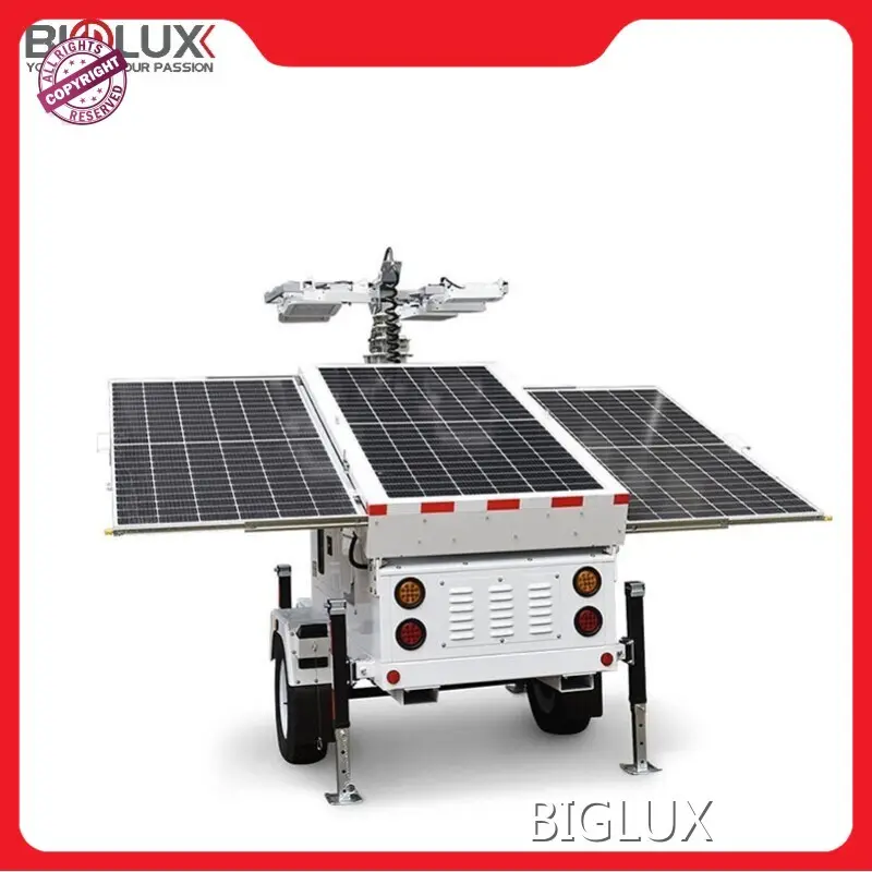 Customized Mobile Floodlight Tower with Generator for Military Base 1