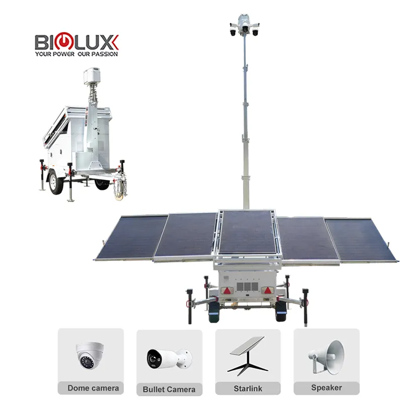 Custom Mobile CCTV Tower for Telecom 2