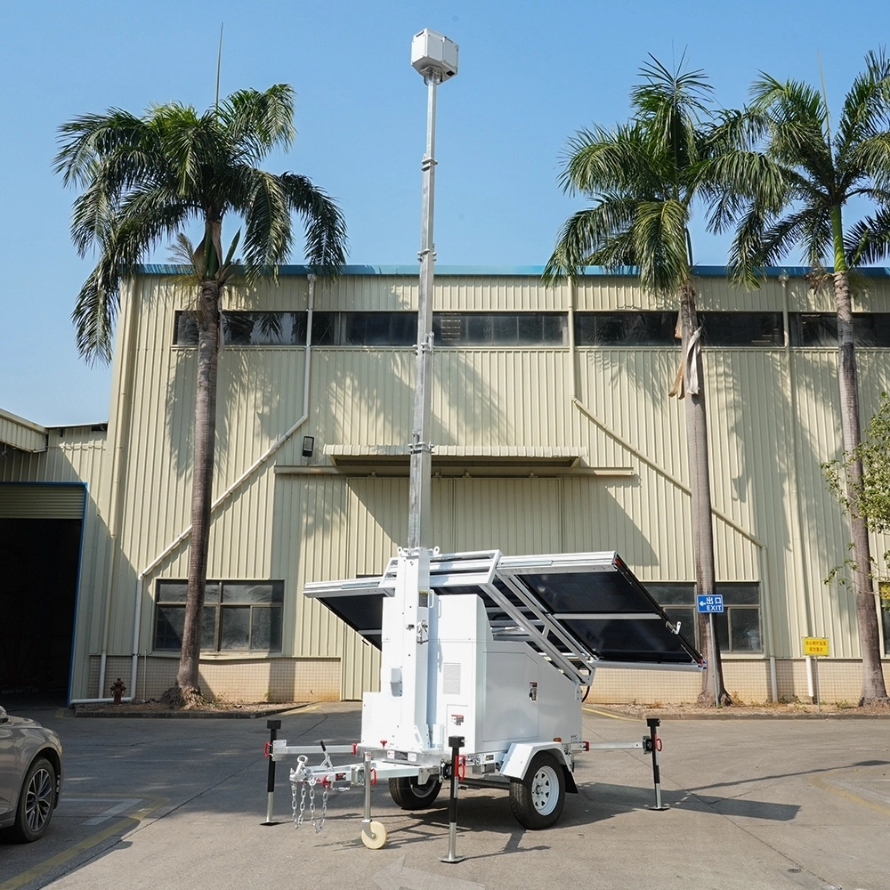 Mobiele Surveillance Trailer Met Zonnepanelen 1