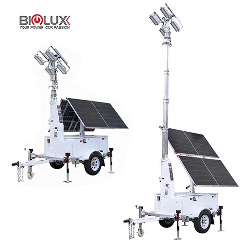 Mobiele Solar LED Light Tower Portable Trailer bouwplaats buiten parkeerplaats 1