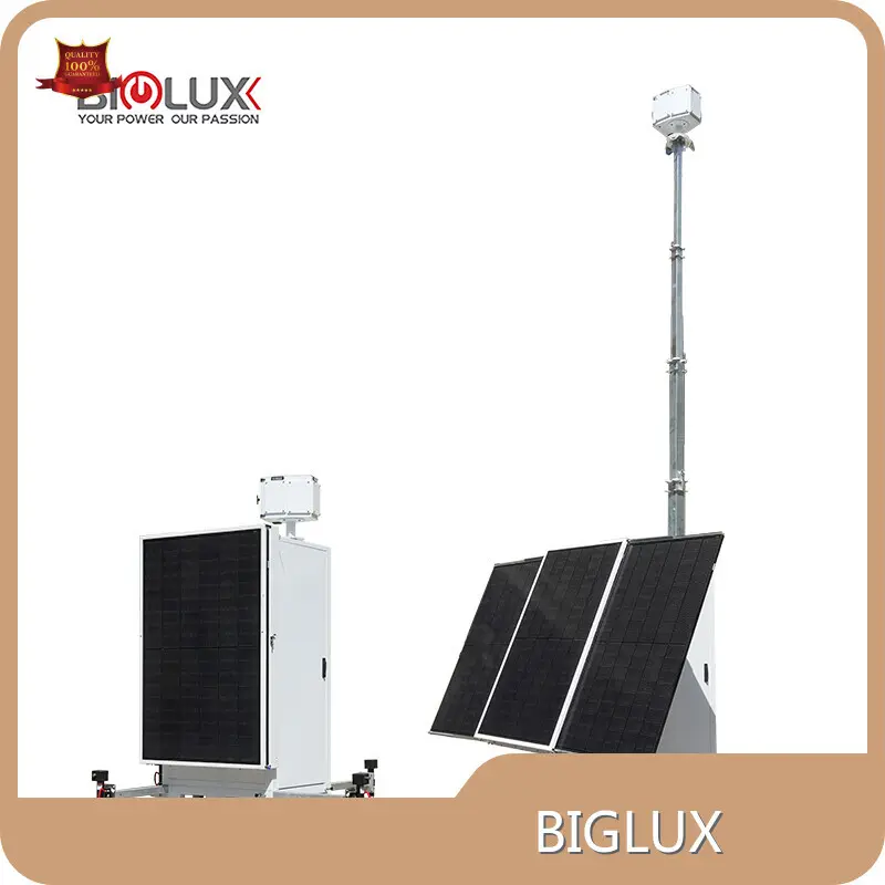 For Outdoor Parking Lot Mobile CCTV Tower by BIGLUX 1