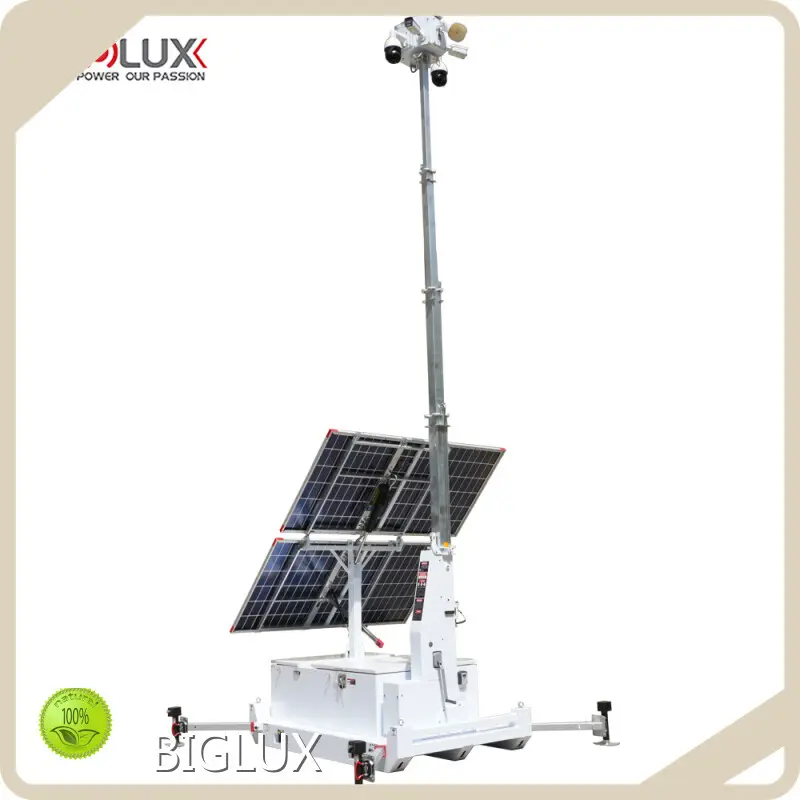 Portable CCTV Tower Mobile Solar CCTV Tower Wholesale - BIGLUX 1