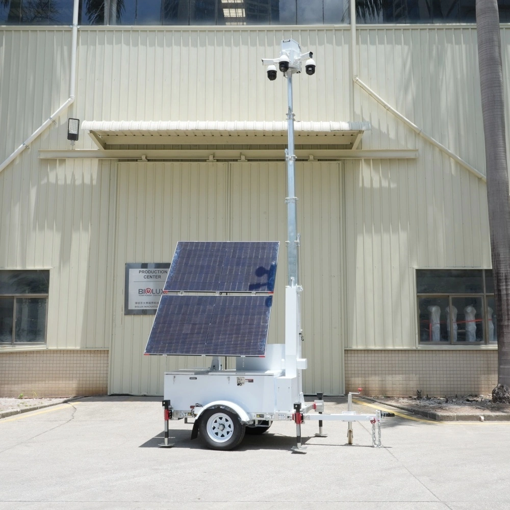 建設現場向け450Wソーラーパネル搭載オフグリッド監視トレーラー 1