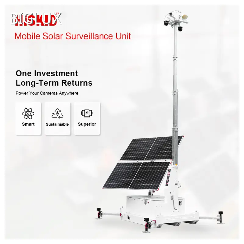 Mobile Camera Tower Mobile Solar CCTV Tower Wholesale - BIGLUX 1