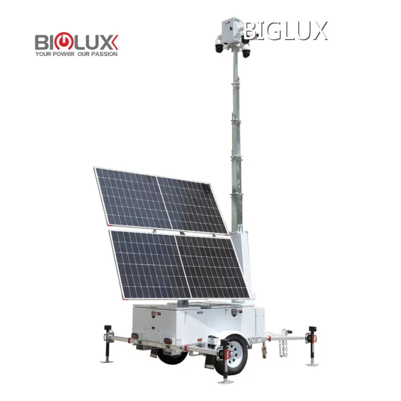 Mobile Solar CCTV Tower Solar Cctv Tower for Telecom Supplier 1
