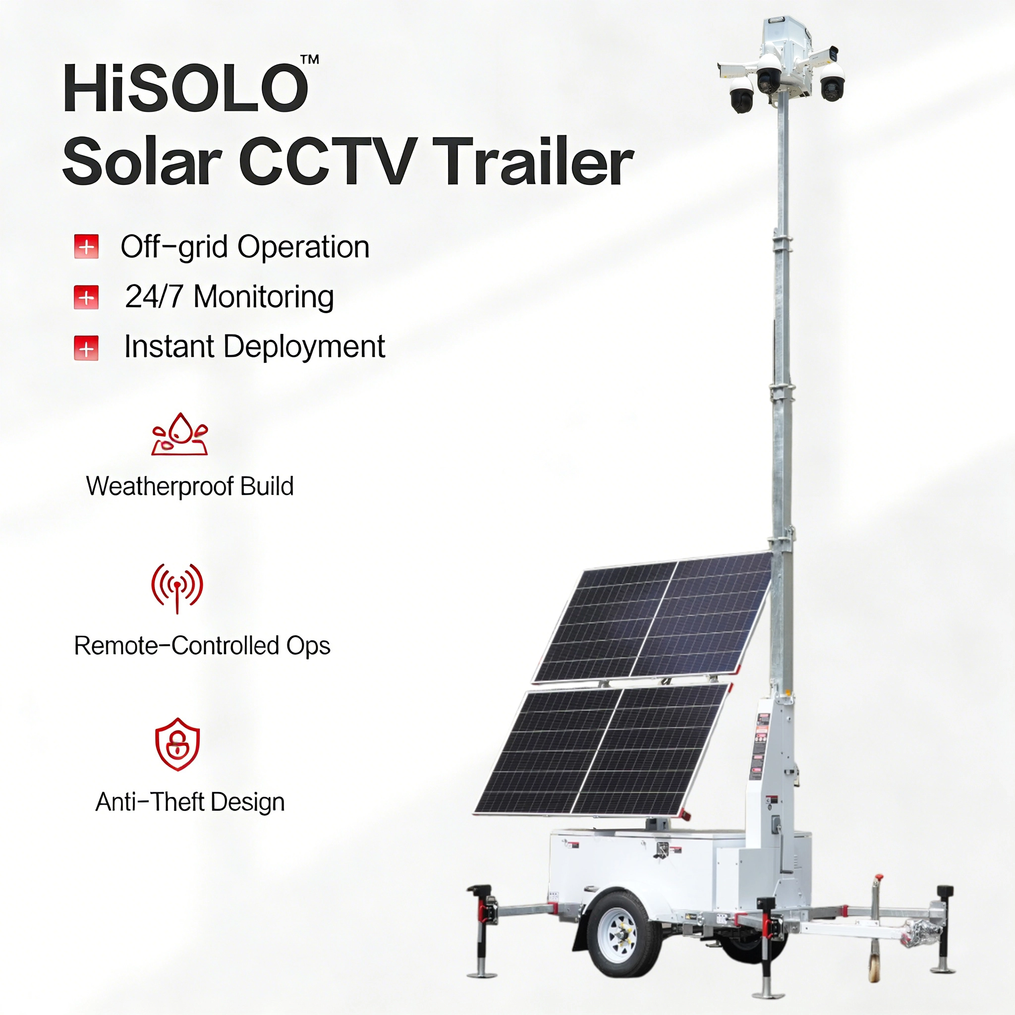 HISOLO Solar Camera Trailer: Maximum Mobility, Zero Emissions 1