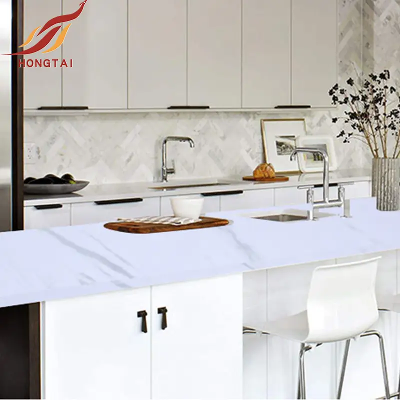 Glossy Waterproof White Home Marble Wallpaper 8