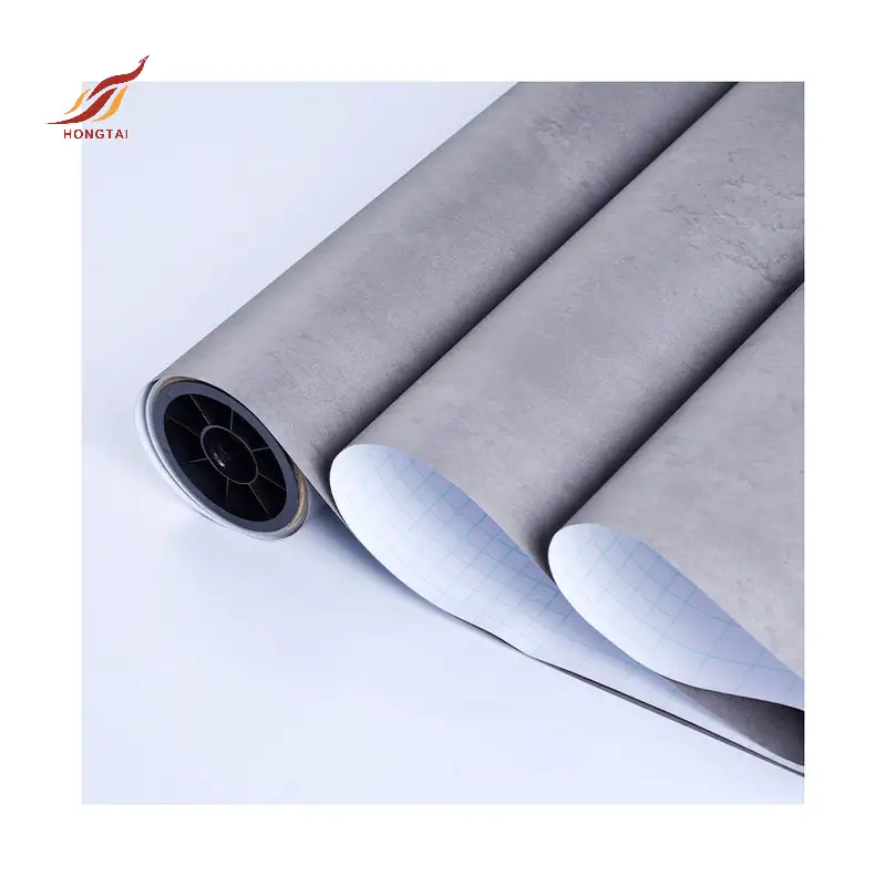 warm grey cement wall paper concrete interior decoration 1
