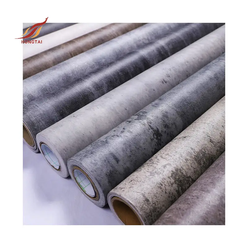 warm grey cement wall paper concrete interior decoration 8