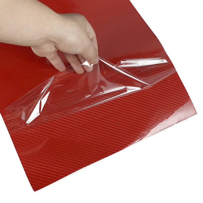 빨간 탄소 섬유 자동 포장 비닐 자동차 스티커 1