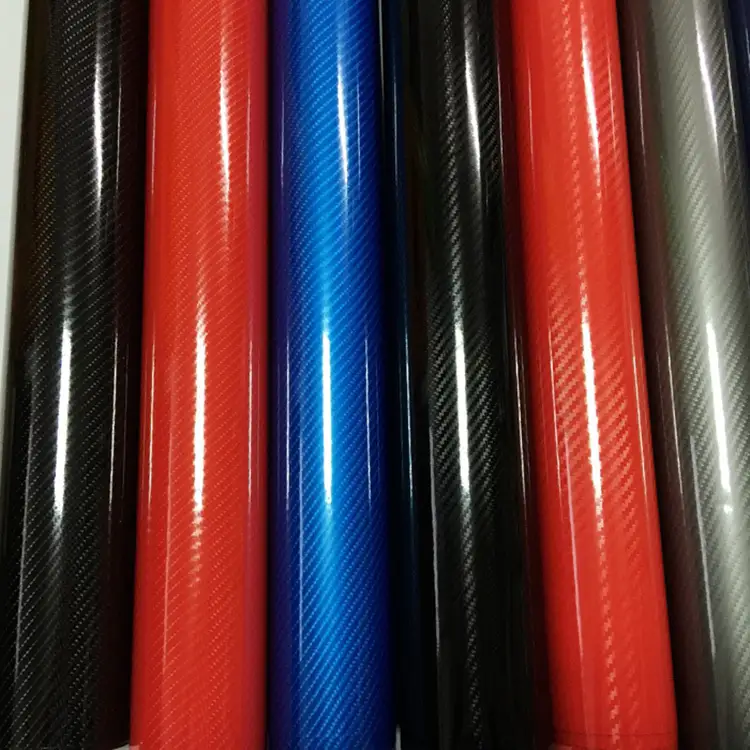 Adesivos de carro de vinil autocolantes de fibra de carbono vermelho 6