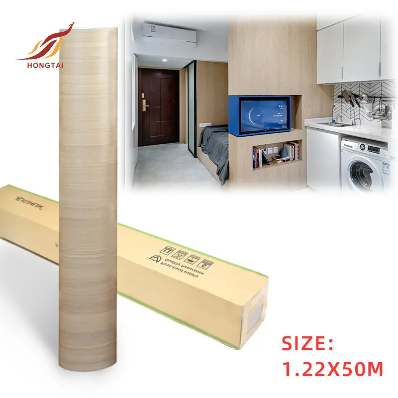 kamar 3d serat kayu wallpaper kayu imitasi 4