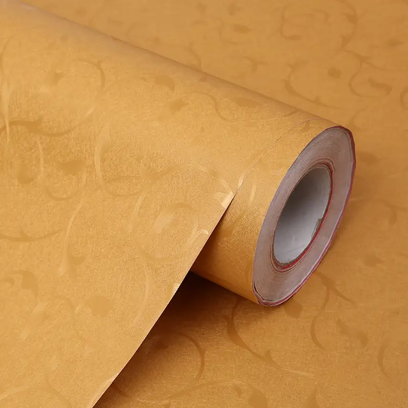 Rolo de adesivo de papel de parede de PVC de 1,22 * 50m com cola 9
