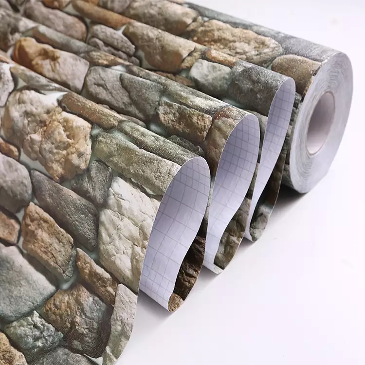 رول کاغذ دیواری آجری سه بعدی خود چسب ضد آب 3