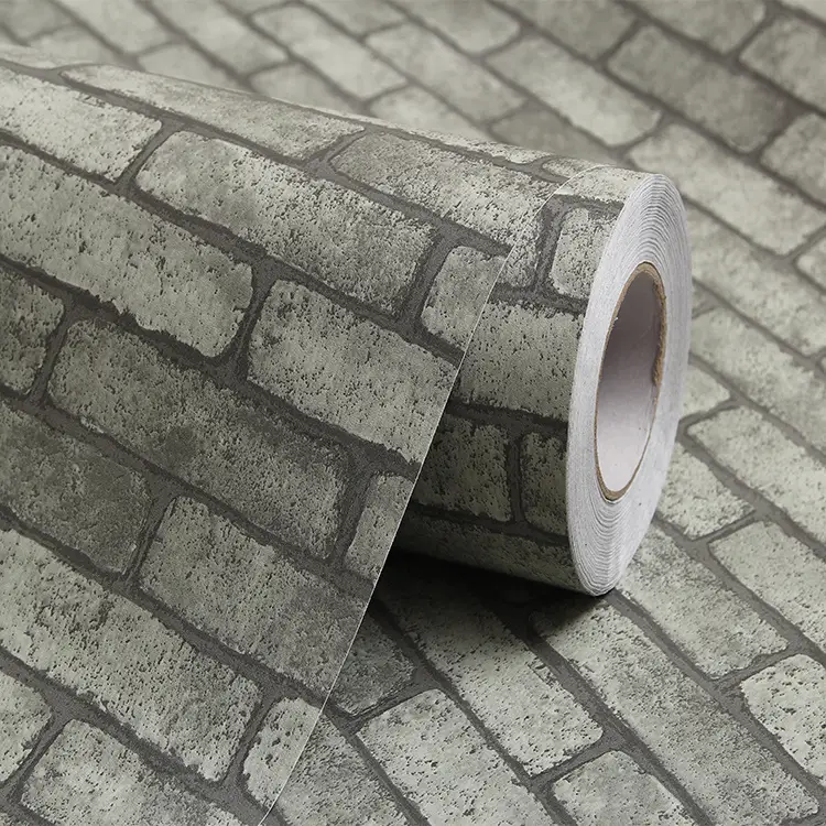 waterproof self adhesive 3D brick wall paper roll 1