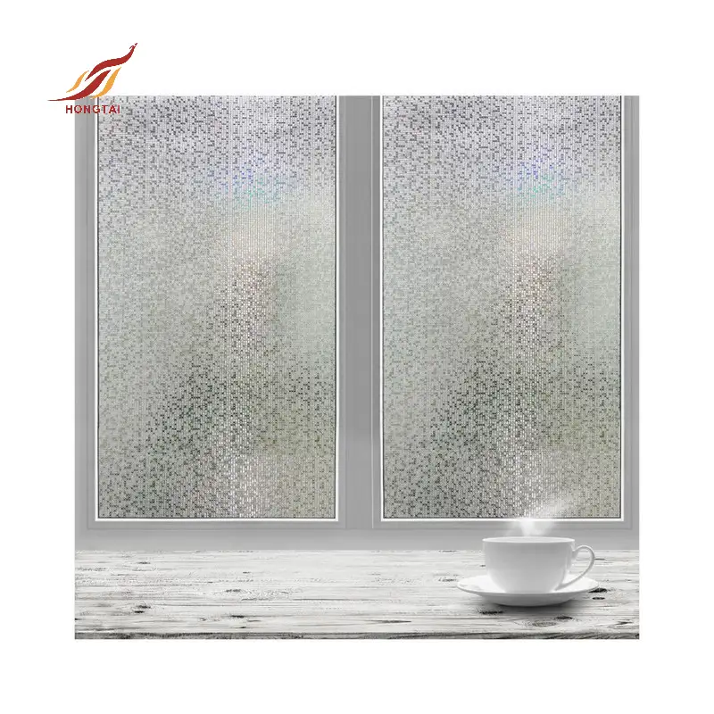 embossed 3d flower glass stickers privacy window film 7