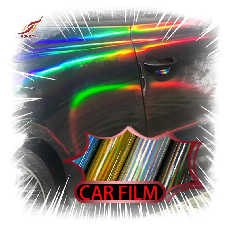 removable metallic Laser chrome vinyl film for car 2