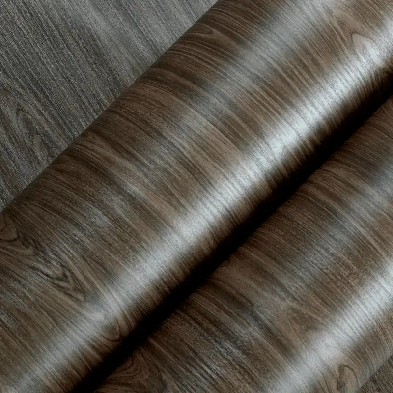 brown embossed Texture wood grain decorative vinyl film 5