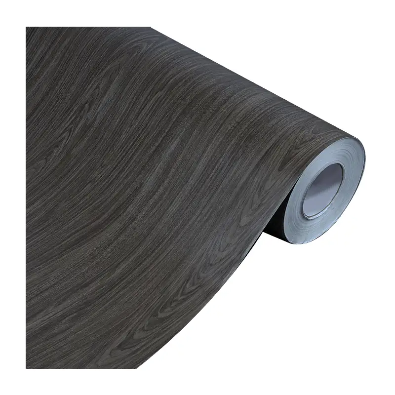 brown embossed Texture wood grain decorative vinyl film 1