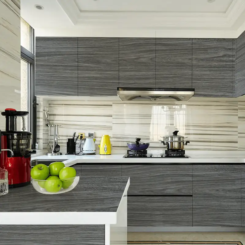 brown embossed Texture wood grain decorative vinyl film 6