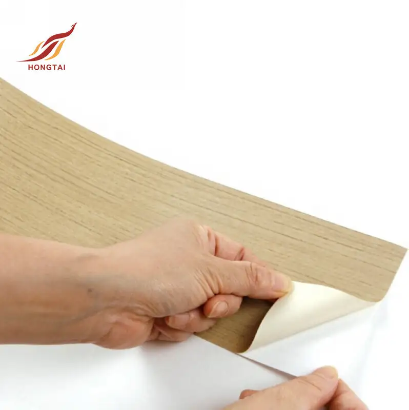 Geschäft Holzmaserung Tapetenrolle PVC-Vinylfolie 6