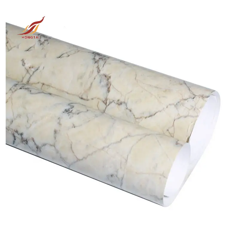 rouleau de papier peint en marbre de vinyle blanc auto-adhésif imperméable à l'eau 4